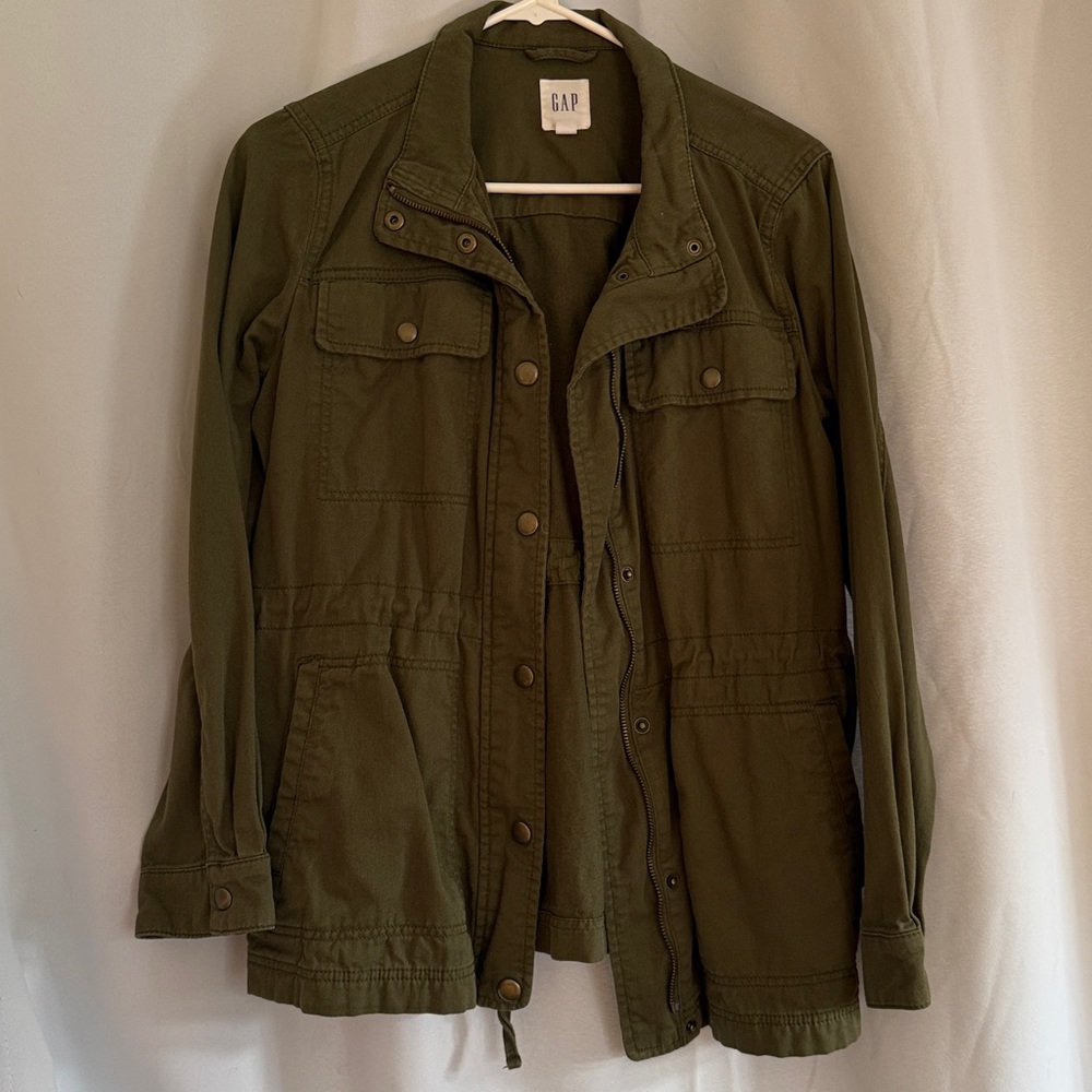 Olive Green Utility Jacket - image 1